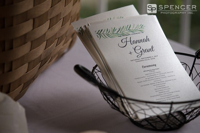 chagrin falls wedding programs