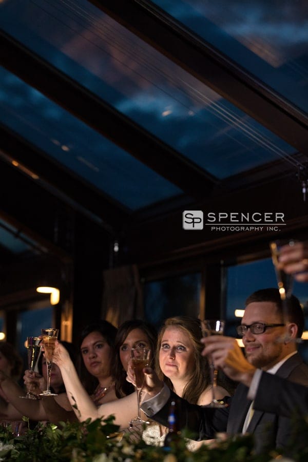 a reception toast