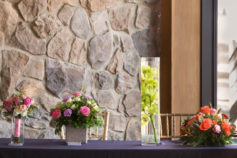 wedding flower display at 100th Bomb Group