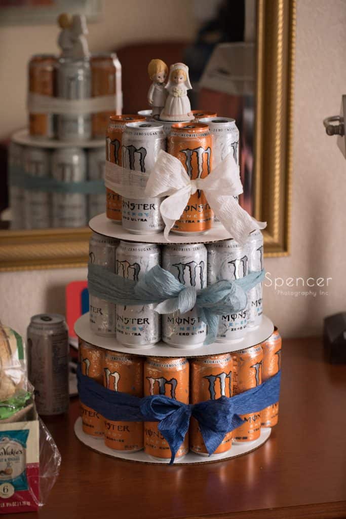 monster energy drink cake tower