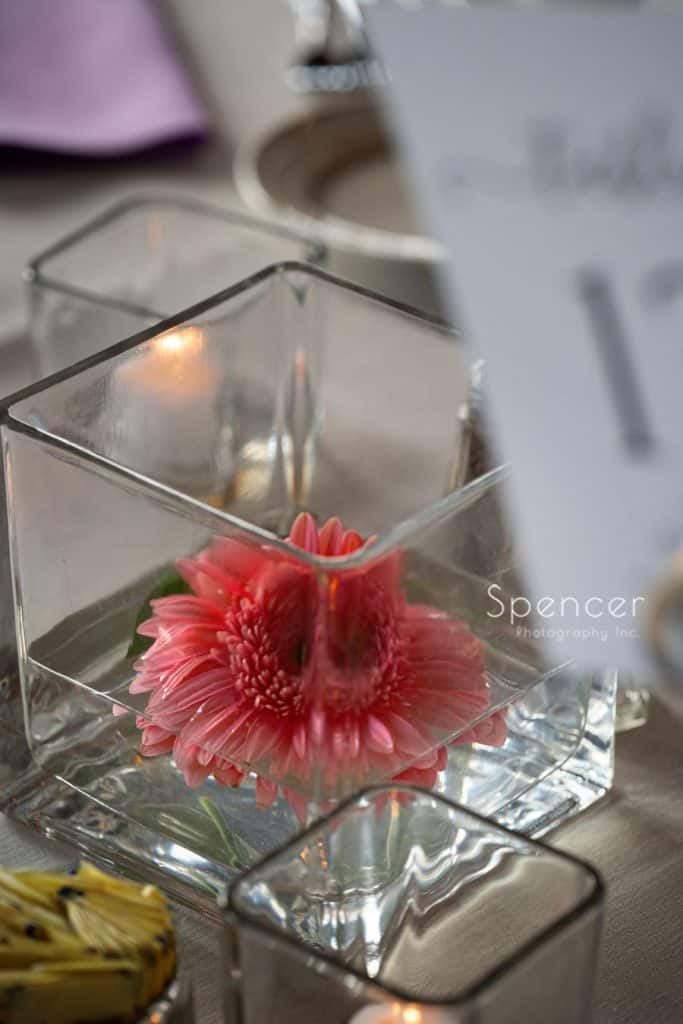 wedding centerpiece at Windows on the River