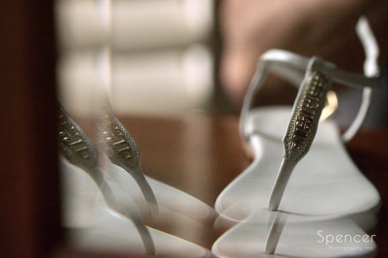 brides wedding day shoes