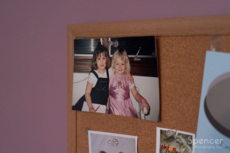 picture of bride and maid of honor when they were little