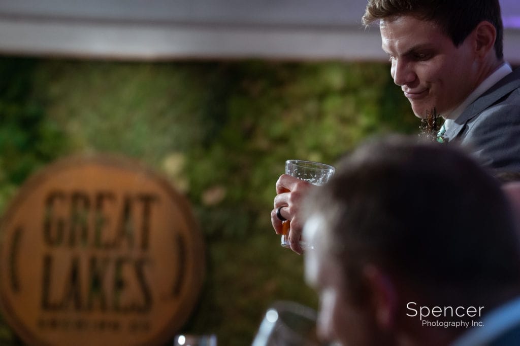 best man speech at Great Lakes Brewing Company