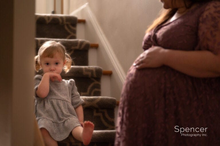 Combining maternity pictures with family pictures