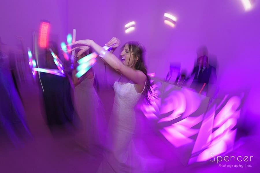 bride dancing at her wedding reception