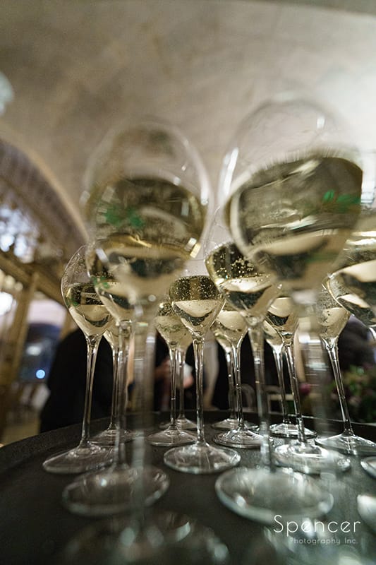 Champagne glasses at Marble Room Cleveland